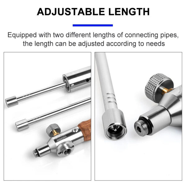 c97a03ea4d9e3903 Widesea Camping Long Flame Igniter Outdoor Portable Wooden Handle Burner Picnic BBQ Gas Tank Spray Gun Removable Stove Toolkit