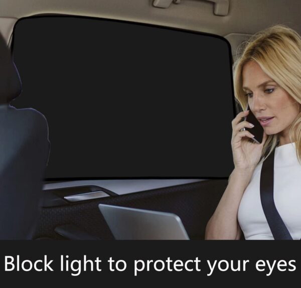 Car Side Sun Shades, 4 PCS Window Sunshades Privacy Curtains, 100% Block Light f