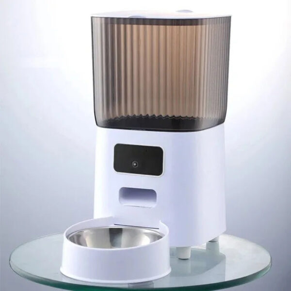 c980546b6243a57e 5L Double Bowls Automatic With Camera Cat Dry Food Video Dispenser Pet Smart Voice Recorder Auto Feeder For Dog