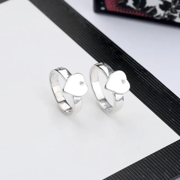 Luxuries love hearts designer for women simple engagements wedding ring band letters bague homme plated gold rings accessories gift hip hop E23