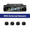 Smart TPMS Car Tire Alarm Monitor System 4 Sensors Display Solar Intelligent Tyre Pressure Temperature Warning