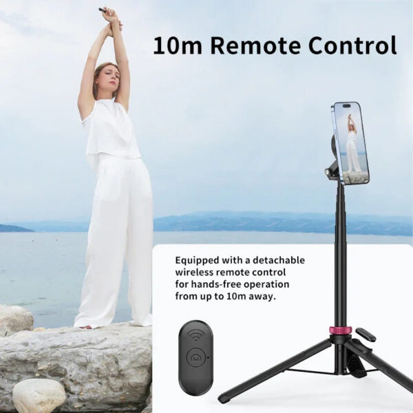 c987e880c625598d Ulanzi MT-84 1.53M Magsafe Selfie Stick Tripod Stand Bluetooth Remote Phone Extension Tripod for IPhone 16 15 LiveStreaming Vlog