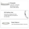 c9885e2371e03308 Test Passed Moissanite Matching Wedding Diamond Band for Women Sterling Sier Female Crown Single Tail Ring