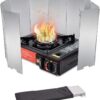 10/12/16 Plates Stove Windscreen, Aluminum Stove Windshield with Drawstring Bag, for Camping, Butane Stoves(10 Plates)