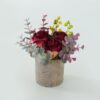 c99bf9598a4f2fae Artificial Flowers Kit with Pot, Combination of Fake Silk Burgundy Red Roses and Greenery,Small Plant Potted Decor for Offices,Bookshelf,Bedroom, Living Room,Party,Wedding Decorations…