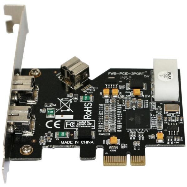 c9b7e0f48505846d PCI Express PCI-E x1 to 3 Ports 1394B Controller Add On Card for FireWire 800 IEEE 1394 B 2+1 Digital Camera Video Capture
