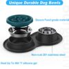 c9b9503b73c78e9d BurgeonNest Dog Bowl Slow Feeder,4 in 1 Dog Food and Water Bowl with Stand Slow Down Eating Dog Puzzle Bowl Set with Non-Skid Silicone Mat for Small Medium Dogs
