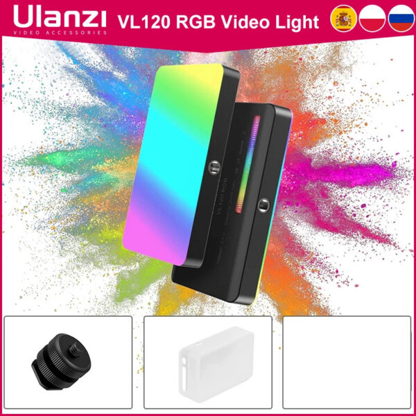 c9b9bdbbbd7e40c4 Ulanzi VL120 RGB Camera Video Light Mini Portable 3100mAh Photography Lighting Smartphone Vlog Fill Light RGB Video Light