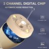 Aids, Newest 2- Channel Digital Rechargeable Aids Charging Box Indicating Remaining Power, Invisible Personal Sound Hearing Amplifier with Intelligent Noise Reduction (Beige)