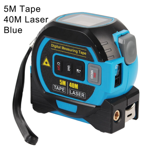 c9c3722cc62fa6f9 3 in 1 Laser Rangefinder 5M Tape Measure Ruler LCD Display with Backlight Distance Meter Building Measurement Device