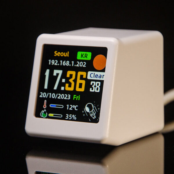 c9c6cbbfb1dceb4d Small Portable Smart Wifi Station Display Weather Temperature Humidity Time Alarm Clock Desktop Decoration