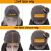 Brazilian 13*4 Front Human Remy 4*4 Short Bob Straight Wig Wigs for Women Swiss Lace QT Hair