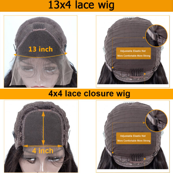 Brazilian 13*4 Front Human Remy 4*4 Short Bob Straight Wig Wigs for Women Swiss Lace QT Hair