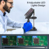 7Inch IPS Digital 5MP 1200X Ultra-Precise Focusing Camera 1080P Video Microscope 8 LED Lights for Coin Circuit