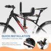 c9e2a1e55607b48d Child Bike Seat, Kids Bike Seat with Guardrail, High Seat Cushion Backrest Mountain Bike Child Bike Seat, Bicycle Child Safety Seat for Children from 1 to 5 Years Old