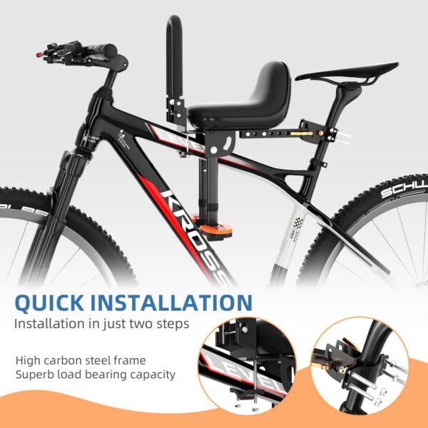 c9e2a1e55607b48d Child Bike Seat, Kids Bike Seat with Guardrail, High Seat Cushion Backrest Mountain Bike Child Bike Seat, Bicycle Child Safety Seat for Children from 1 to 5 Years Old