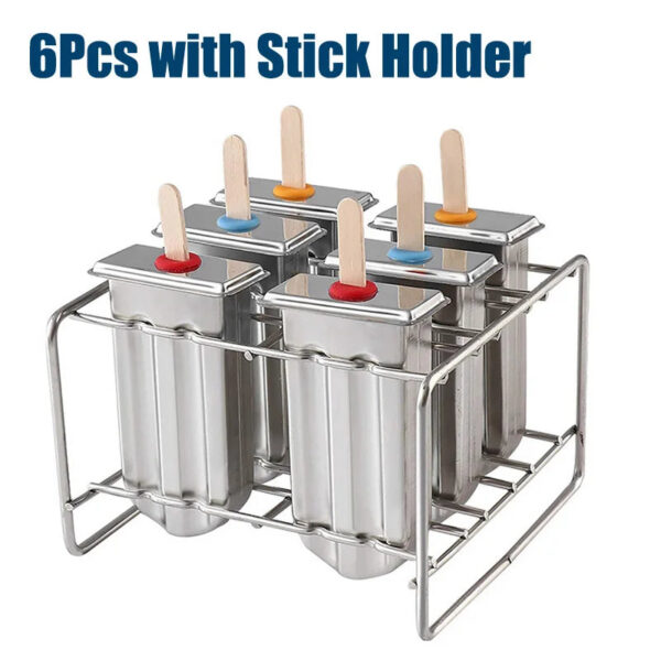 c9ee43f88533f3ca Stainless Steel Popsicle Mold Rack Ice Lolly Mold Frozen Lolly Popsicle Maker Homemade Ice Cream Mold with Popsicle Holder