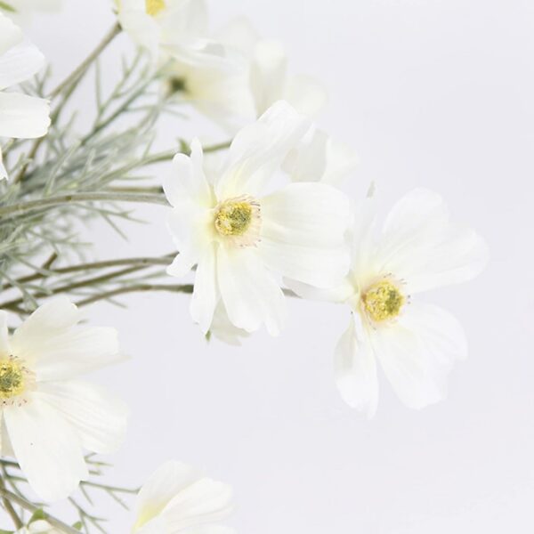 c9f1a831c6beaf03 2 Pcs Artificial Fake Flowers Plants Cosmos Silk Flower Arrangements Wedding Bouquets Decorations Plastic Floral Table Centerpieces for Home Kitchen Garden Party Decor Approx 23.6'' High - White