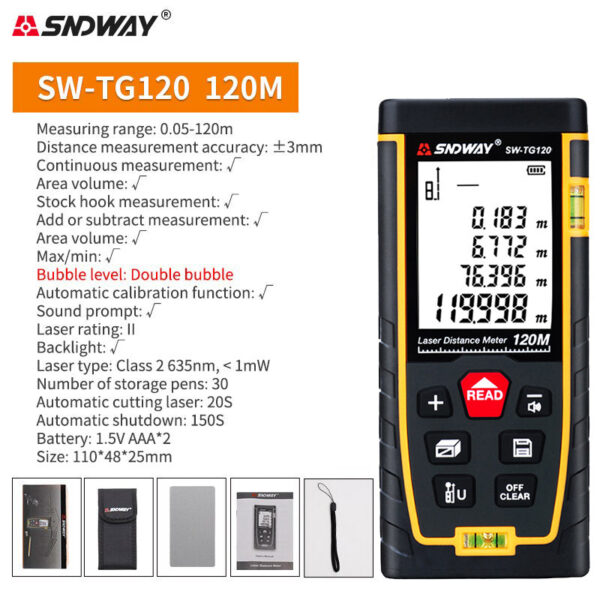 c9f97afe5f3d493d SNDWAY Rangefinder Distance Meter Digital Range Finder Mini Professional Laser Measuring Tool