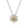 c9fce6ad4ae825f8 JoyceJelly 1CT VVS D Moissanite Necklace For Women Six Prong Simulated Diamond Pendant Sterling Sier Wedding Fine Jewelry