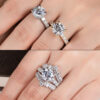 ca015d21161b3935 AnuJewel 4.3cttw D Color Moissanite Engagement Sterling Sier Gold Plated Lab Created Diamond Wedding Band Rings