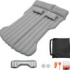1 Set Car Air Mattress for Tesla Model Y Gray Inflatable Thickened Camping Bed Cushion Pillow Flocking Mattress