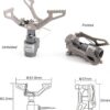 BRS Stove BRS 3000T Stove Titanium Ultralight Backpacking Stove Portable Propane Camping Stove Gas Burner Camp Stove only 26g with Extra O Ring (BRS-3000T Stove)