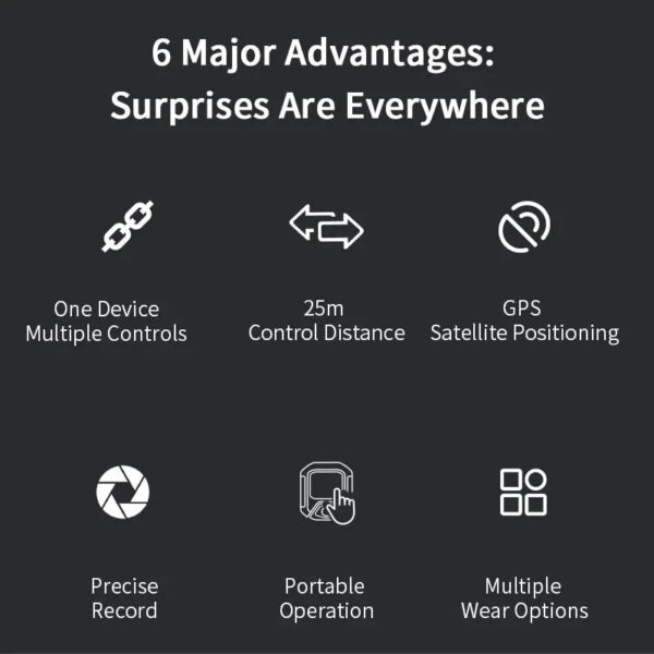 ca3e363ffdc44945 Action 5 Pro GPS Bluetooth Remote Controller For DJI Action 6 4 Sport Camera Accessories 25M Wireless Remote Control Wrist Watch