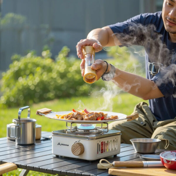 ca51aa73990670d4 BISINNA Camping Stove 2800W High Firepower Portable Cassette Furnace Outdoor Gas Burner Picnic Camp
