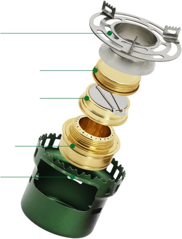Luwecf Mini Portable Camping Stove Fishing Stove Camping Cooking Stove Outdoor Stove with Storage Bag Hiking Stove Alcohol Stove with Pot Holder for Camping Hiking Traveling Fishing Picnic