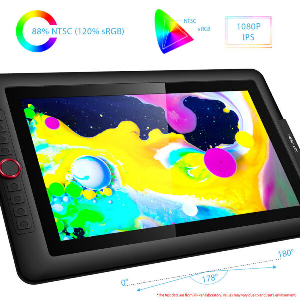 XPPen Artist 15.6 Pro Tablet Graphic Monitor Digital Animation Drawing Board with 60 Degrees of Tilt Function Art Design