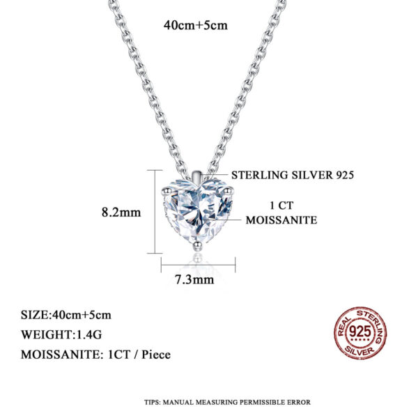 ca6995e79612d7c3 Delicate Sparkling Heart Moissanite Pendant Necklace Sterling Sier 1CT Lab Diamond Fine Jewelry For Women Wholesale