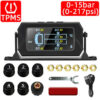 ca7035b00a130b46 Car RV Truck TPMS Tire Pressure Monitoring System Wireless Solar with 6 External Sensors Digital LCD Alarm 0-8bar 0-15bar