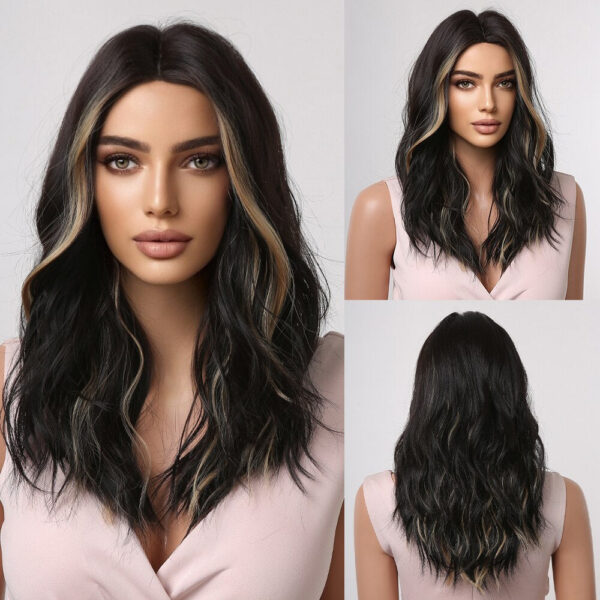 ca79880562f66a39 HAIRCUBE Synthetic With Bangs Short Bob Pink Wigs Curly Wavy Shoulder Length Cosplay Daily Colorful Wig