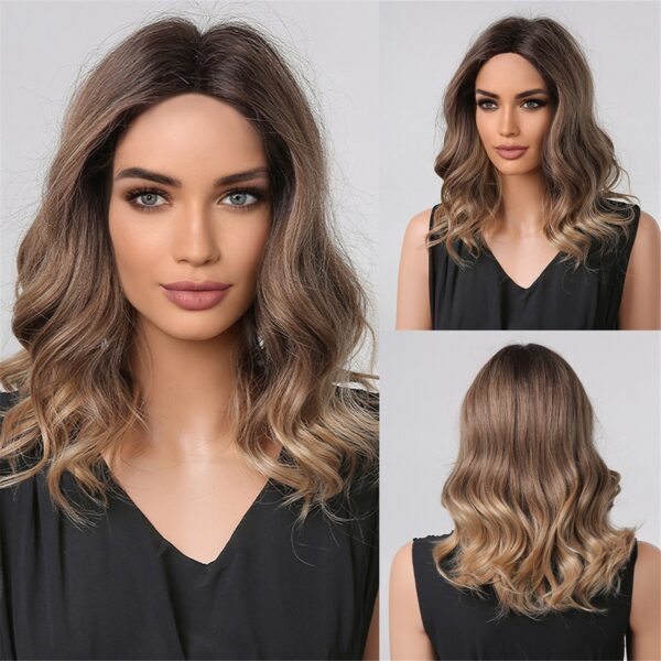 ca80f2788a9ee2ca HAIRCUBE Synthetic With Bangs Short Bob Pink Wigs Curly Wavy Shoulder Length Cosplay Daily Colorful Wig