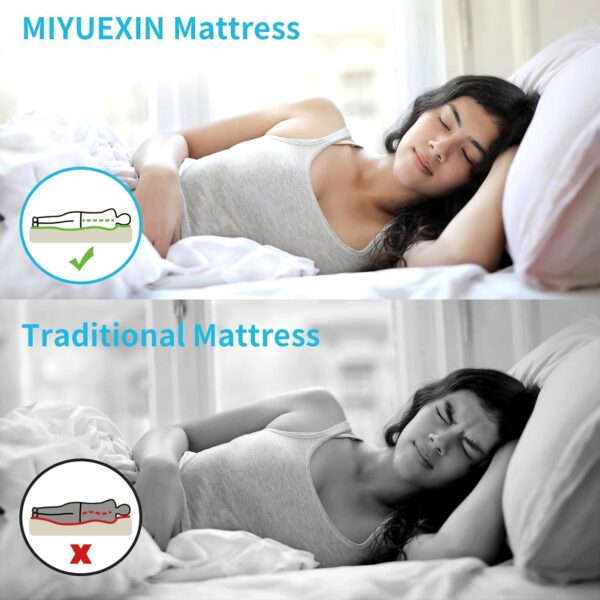 Twin Air Mattress with Fast Inflating Pump, Blow up Mattress of Wave Flocked Top, Durable Air Bed for Home, Camping & Guests 8in Bed Height – 500lb Weight Capacity