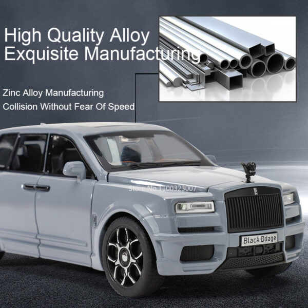 1/32 Rolls Royce Culan RV Alloy Diecast Off-road Vehicle Toy With Sound and Light Camping Car Model For Boys Gifts