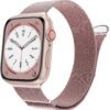 Marge Plus for Apple Watch Band Series Ultra 8 7 6 5 4 3 2 1 SE 38mm 40mm 41mm 42mm 44mm 45mm 49mm Women and Men, Stainless Steel Mesh Loop Magnetic Clasp Replacement for iWatch Bands