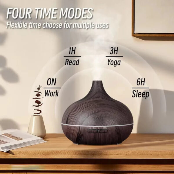 caafa6481c5c38b3 Air Humidifier Aromatherapy Essential Oil Diffuser Wood Grain 500ml Ultrasonic Remote Control 7 Color Lights For Home Bedroom