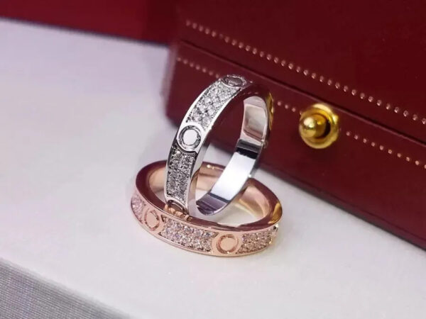 cab2a85aed32ad78 brand Jewelry Designer Couples Diamond Screw Ring Ladies stainless steel zircon jewelry Gift 6-10