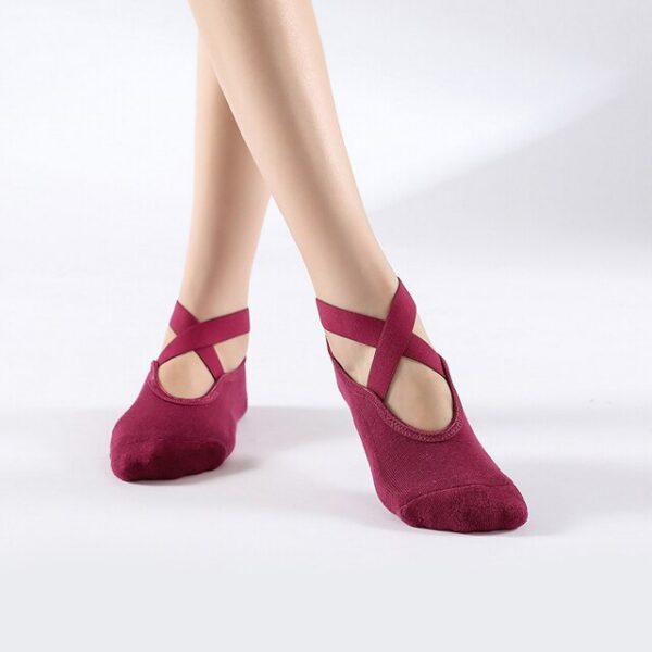 High Quality Non-Slip Pilates for Women Breathable Bandage Yoga Cotton Fiess Dance Barre Ballet Sports Socks