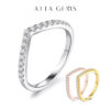cabb1bdc4ed5dbae ATTAGEMS Diamond Rings Women Engagement Sterling Sier Jewelry Wedding Moissanite Band Ring