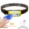 Mini Rechargeable Powerful Sensor Headlamp Fishing Camping USB Flashlight COB LED Head Light Torch Headlights Front Lantern