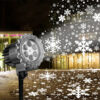 Upgraded HD Dynamic Snowflakes Projector Outdoor Christmas Projection Lamp Waterproof Snowfall LED Light