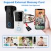 cacb6009b4a75382 5G 2.4G WiFi Video Doorbell 1080P Tuya Smart Outdoor Wireless Intercom Waterproof Wireless Camera with AC/DC Power Ringing Bell
