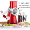 Rotary Cheese Grater Shredder Chopper Round Tumbling Box Mandoline Slicer Nut Gr