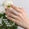Engagement Rings for Women Moissanite Solitaire Ring Sterling Sier 1-3ct Oval Cut D Color VVSI Lab Diamond Bands Jewelry