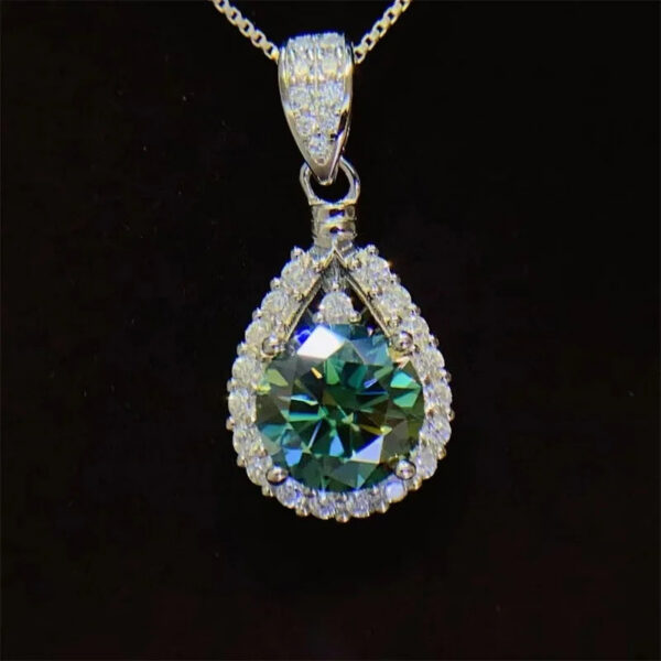 cad847afce17e9f2 Houtros 1-20Carat Moissanite Necklace for Women D Color VVS1 Round Cut Diamond Pendant Sterling Sier Chain