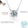 cae8c262181d56ce ALIZERO 3.0ct VVS1 D Color Moissanite Necklace For Women Fine Jewelry with GRA 925 Sterling Sliver Chain Plated 18k White Gold