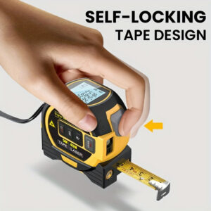 caf4930b96bd6291 1pc 3 In 1 Digital High Precision Laser Rangefinder Steel Tape Measure